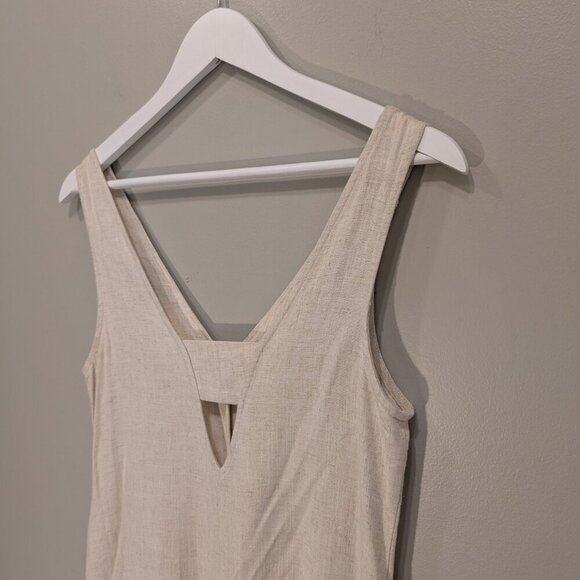 TopShop Button-Up Wide Leg Cotton Jumpsuit Beachy Lounge Picnic Casual - Size S - Picture 5 of 9